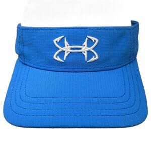 Under Armour Visor Blue One Size Fish Hook Logo Adjustable UA Strapback hat